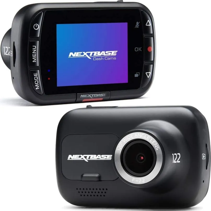 Kamera do auta Nextbase 122 HD, rozlíšenie snímača 2 Mpx, uhol záberu 120 °, 2" displ