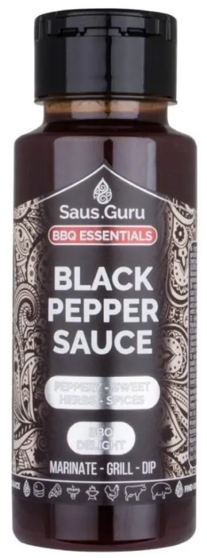 BBQ grilovacia omáčka Black Pepper 250ml Saus.Guru