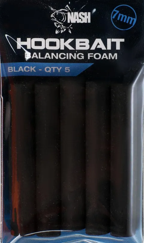 Nash Plávajúce pena Bait Balancing Foam Black 7mm 4,5cm 5ks