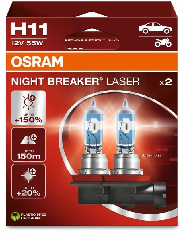 Autožiarovka OSRAM H11 Night Breaker Laser Next Generation + 150%, 2ks