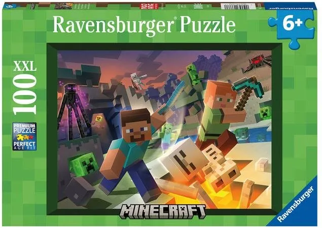Puzzle Ravensburger puzzle 133338 Minecraft: Monštrá z Minecraftu 100 dielikov