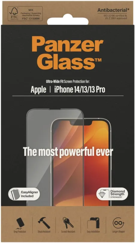Ochranné sklo PanzerGlass Apple iPhone 14/13/13 Pro s inštalačným rámčekom