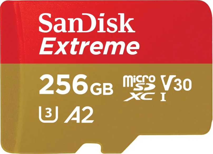 Pamäťová karta SanDisk microSDXC 256GB Extreme + Rescue PRO Deluxe + SD adaptér