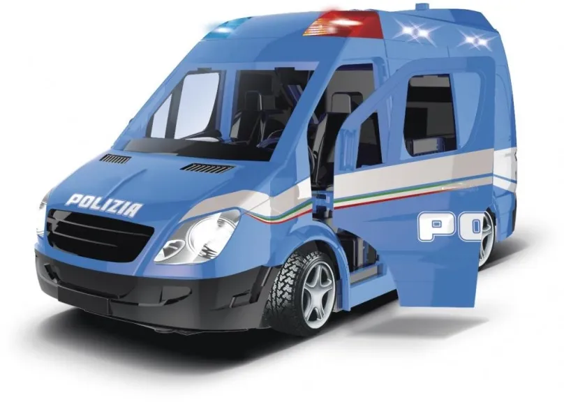 Auto RE.EL Toys mobilná policajná jednotka Polizia 1:20 so svetlami a zvukmi, naťahovací