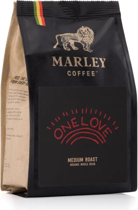 Káva Marley Coffee One Love - 1kg, zrnková, 100% arabica, pôvod Etiópia, Honduras, Jama