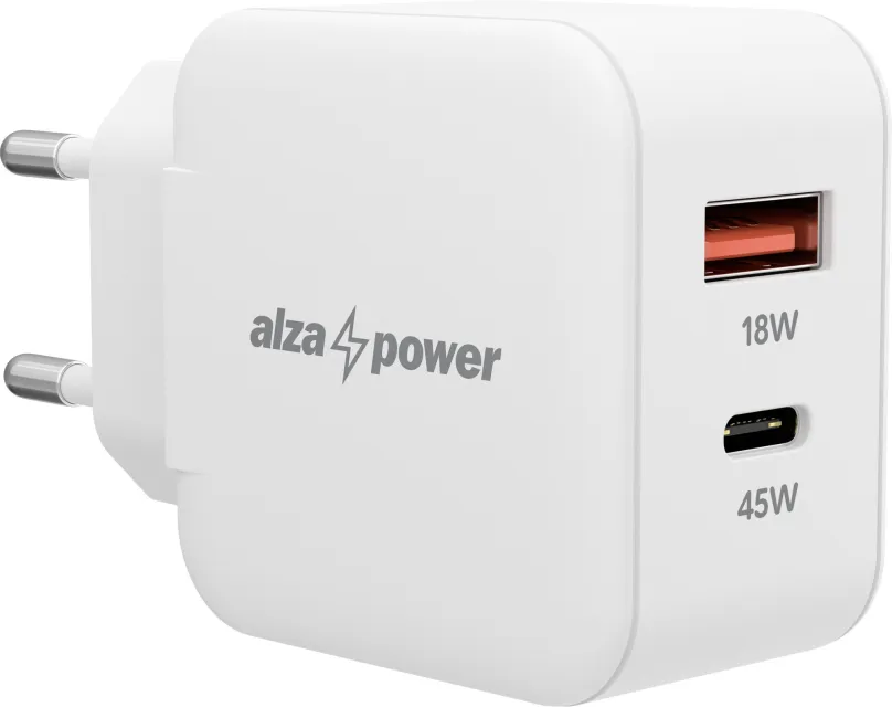Nabíjačka do siete AlzaPower A145 Fast Charge 45W biela