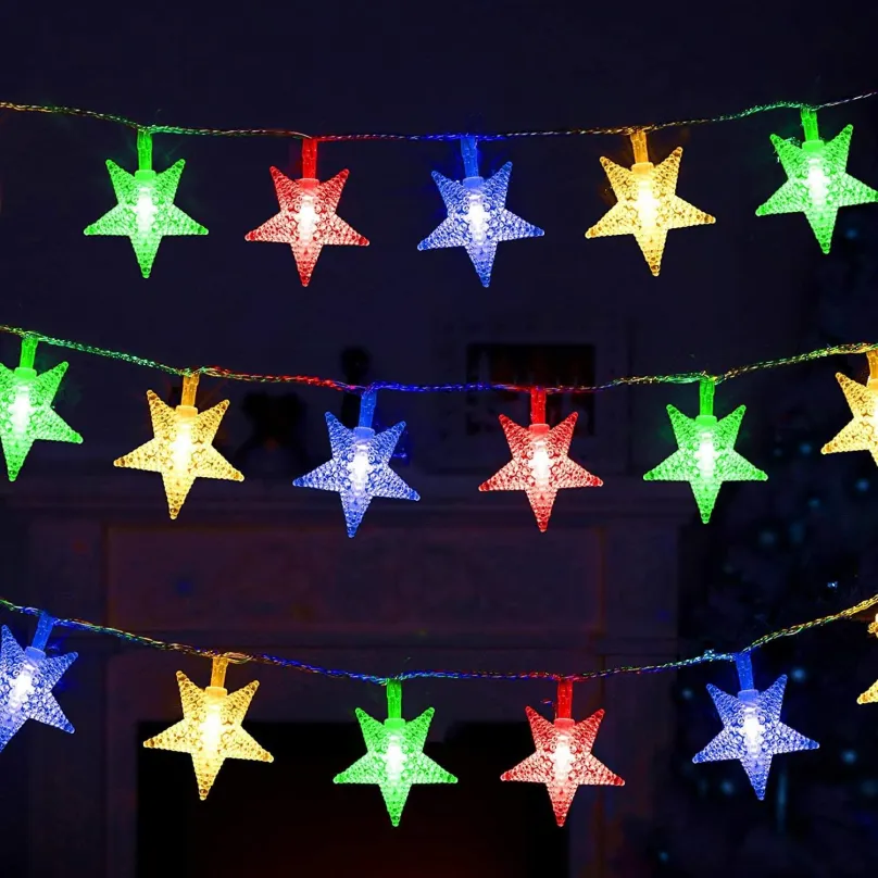 Vianočné osvetlenie X-Site LED svetelná reťaz hviezda XX007 5 m farebný