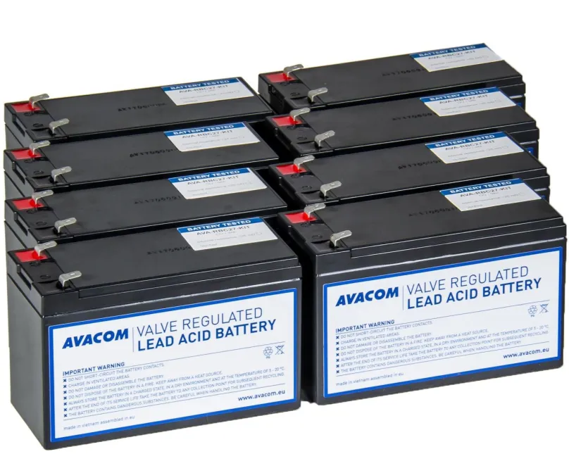 Batérie pre záložné zdroje AVACOM RBC27 - kit na renováciu batérie (8ks batérií)