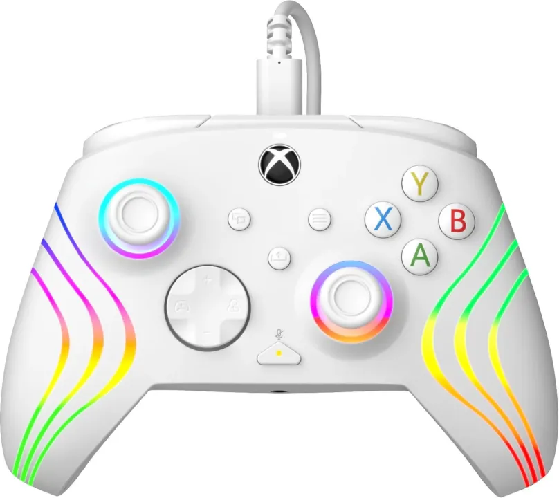 Gamepad PDP Afterglow Wave Wired Controller - White - Xbox, pre PC, Xbox Series X|S a Xbox
