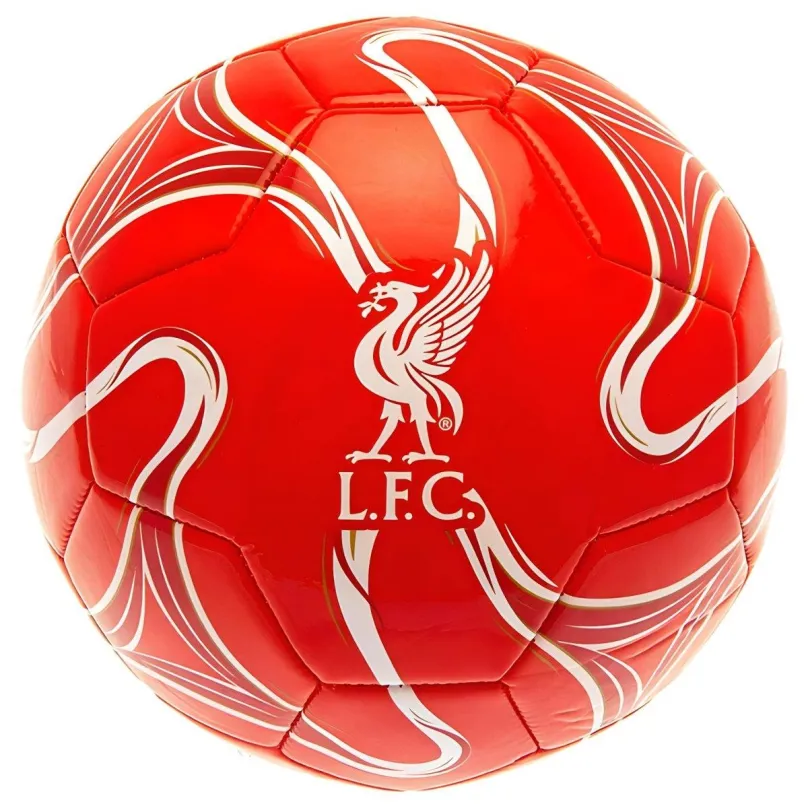 Futbalová lopta Ouky Liverpool FC, červeno-biela, veľ. 1