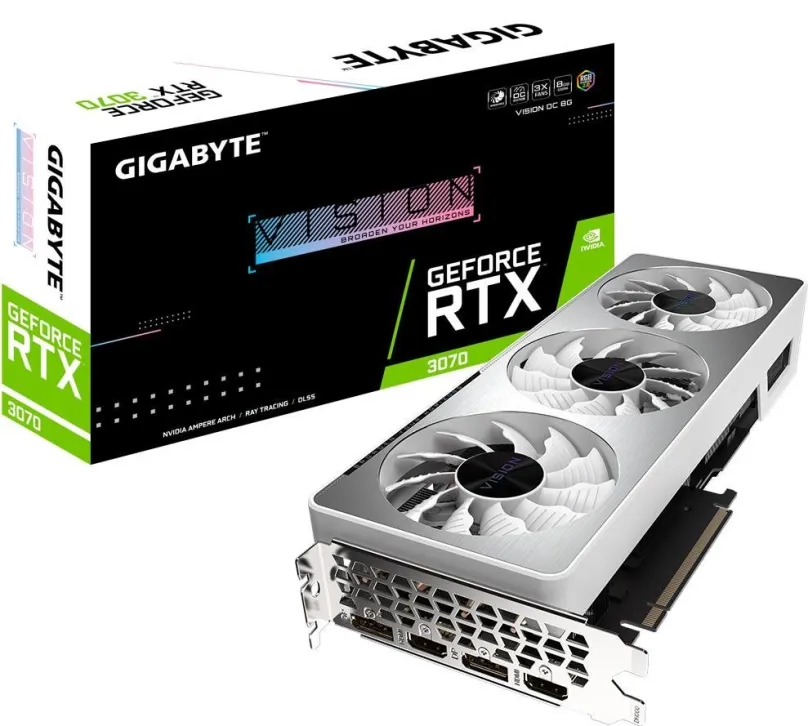 Grafická karta GIGABYTE GeForce RTX 3070 VISION OC 8G (rev. 2.0), 8 GB GDDR6 (14000 MHz),