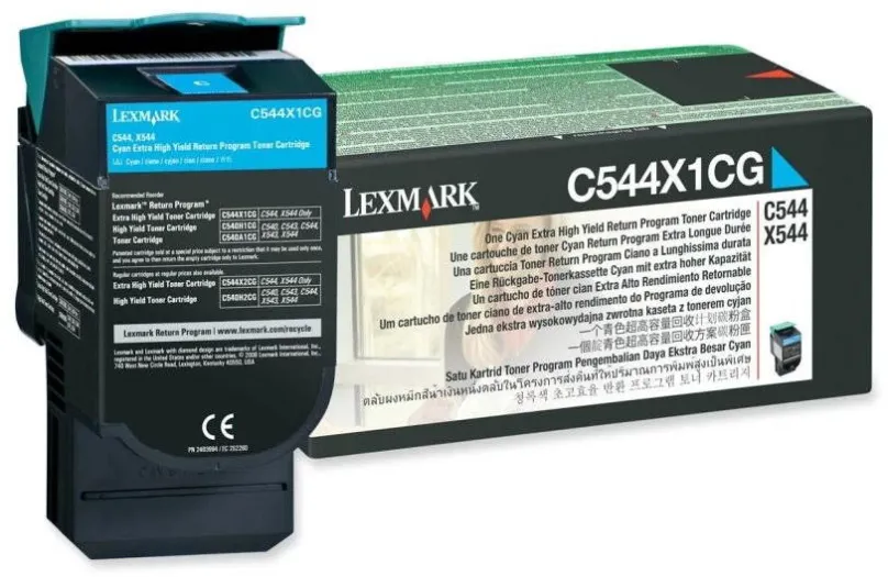 Toner LEXMARK C544X1CG modrý, pre C544, X544, 4000 strán