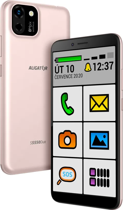 Mobilný telefón Aligator S5550 SENIOR ružovo-zlatá