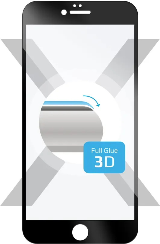 Ochranné sklo FIXED 3D Full-Cover pre Apple iPhone 6/6S/7/8/SE (2020) čierne