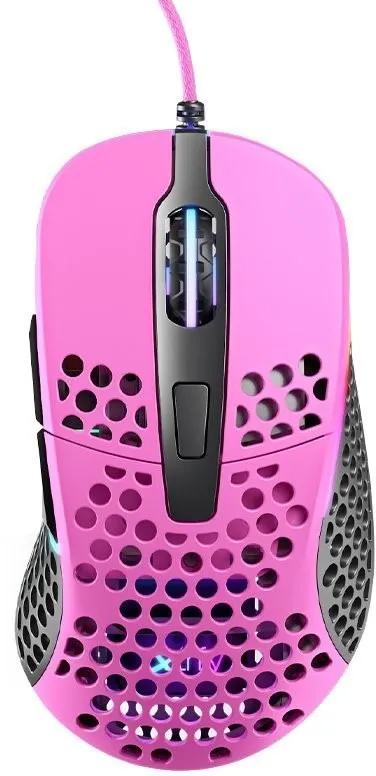 Herná myš XTRFY Gaming Mouse M4 RGB Ružová