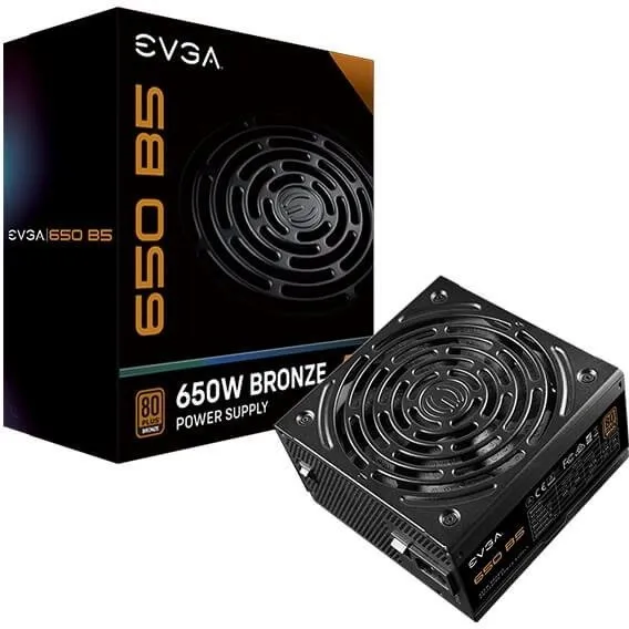 Počítačový zdroj EVGA 650 B5, 650 W, ATX, 80 PLUS Bronzia, účinnosť 85%, 3 ks PCIe (8-pin