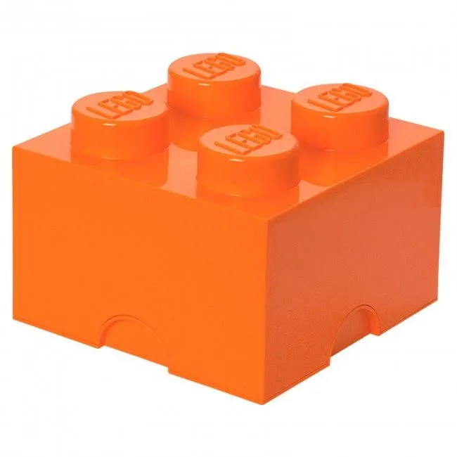 Úložný box LEGO Úložný box 4 250 x 250 x 180 mm - oranžový, objem 11 litrov, rozmery 25 x