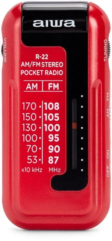 Rádio AIWA Prenosné vreckové rádio so slúchadlami do uší R-22RD