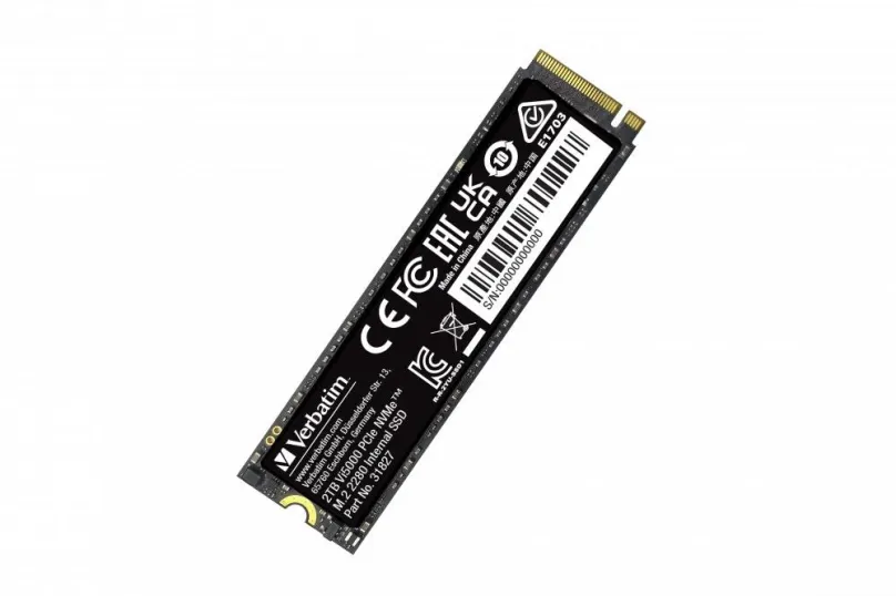 SSD disk Verbatim Vi5000 2TB, M.2 (PCIe 4.0 4x NVMe), rýchlosť čítania 5000MB/s, rýchlosť