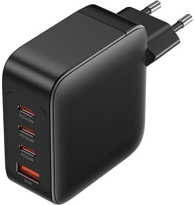 Nabíjačka do siete Vention 4-Port USB (C+C+C+A) GaN Charging Kit (140W/140W/30W/18W) EU-Plug Black