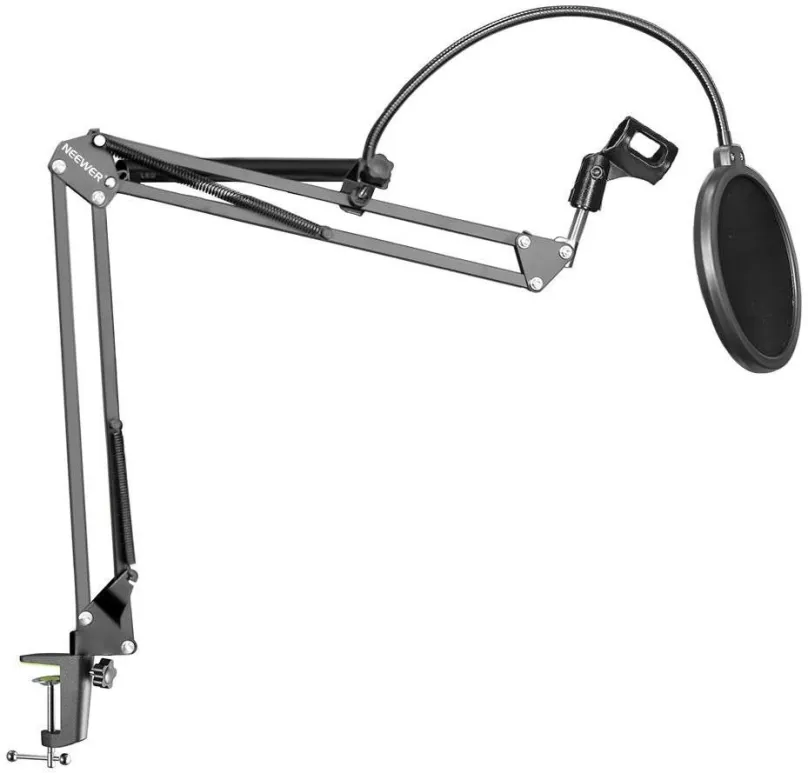 Rameno na mikrofón Neewer NW-35 flexibilný stojan s popfiltrom a adaptérom závitov