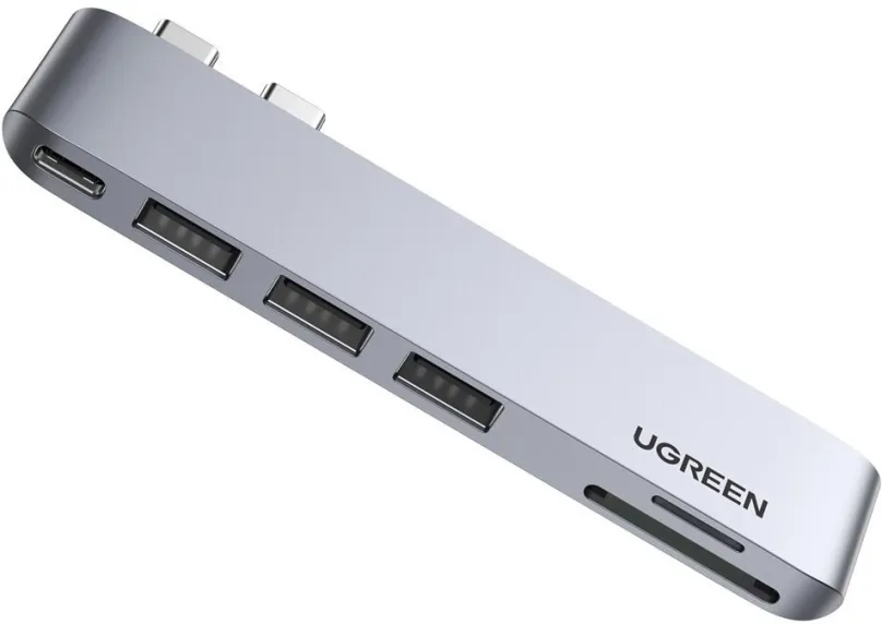 Replikátor portov UGREEN 6-in-2 USB-C To 3*USB 3.0 / SD+TF / PD Converter for Mac