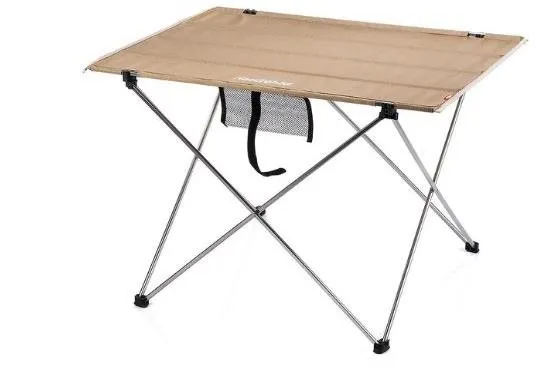 Kempingový stôl Naturehike textilný skladací stolík S 57cm - béžový