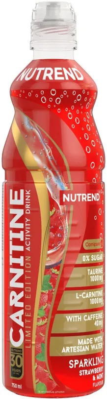 Spaľovač tukov Nutrend Carnitine Activity Drink with Caffeine 750 ml, jahoda+mäta