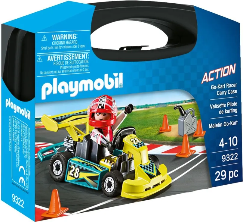 Stavebnica Playmobil Prenosný box malý - motokárový pretekár