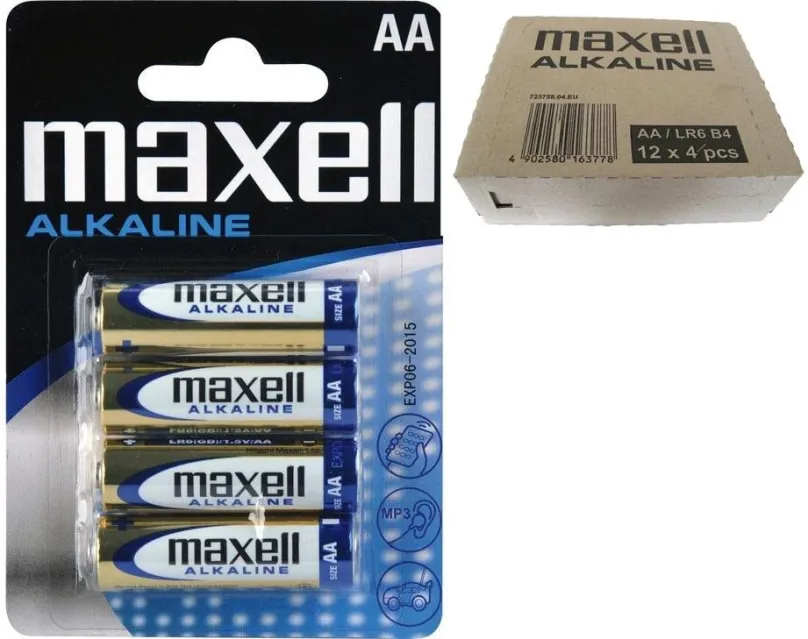 Jednorazová batéria Maxell batéria AA Alkaline - balenie 48 ks