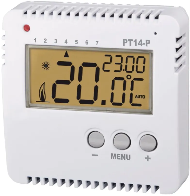 Chytrý termostat Elektrobock PT14-P, drôtový-230V, digitálny, pre elektrické vykurovanie,