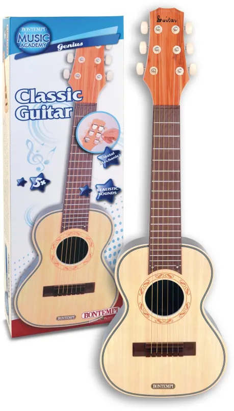 Gitara Klasická gitara so 6 kovovými strunami 70 x 22,5 x 8 cm
