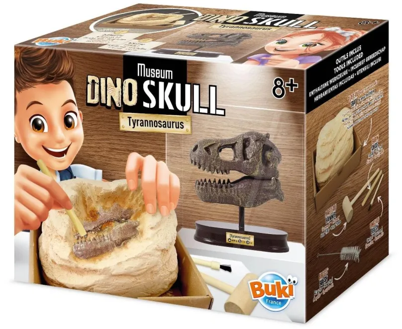 Experimentálna sada BUKI France DinoSkull vykopávka lebky T-Rex