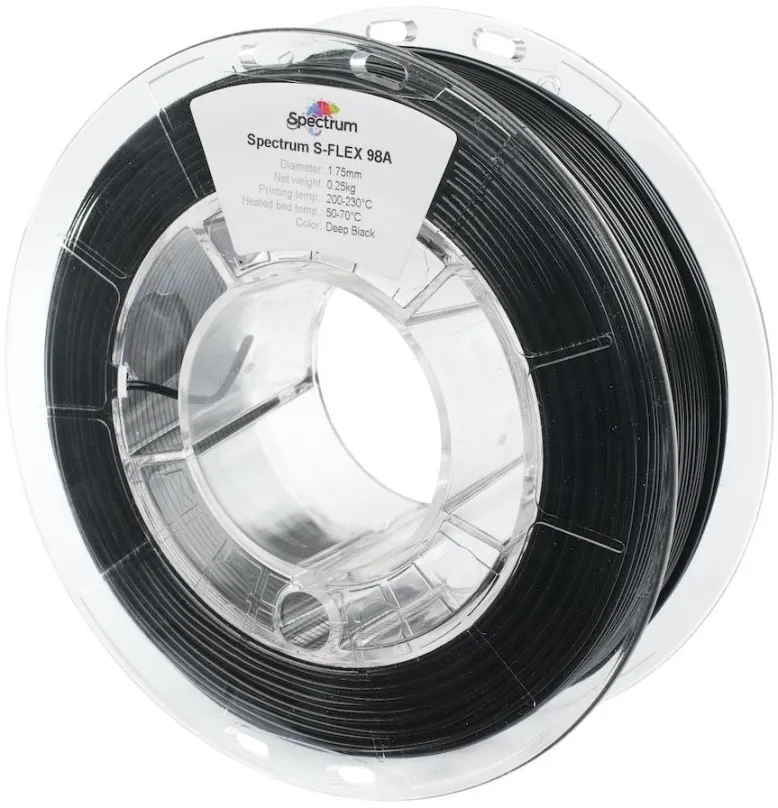 Filament Filament Spectrum S-Flex 98A 1.75mm Deep Black 0.25kg