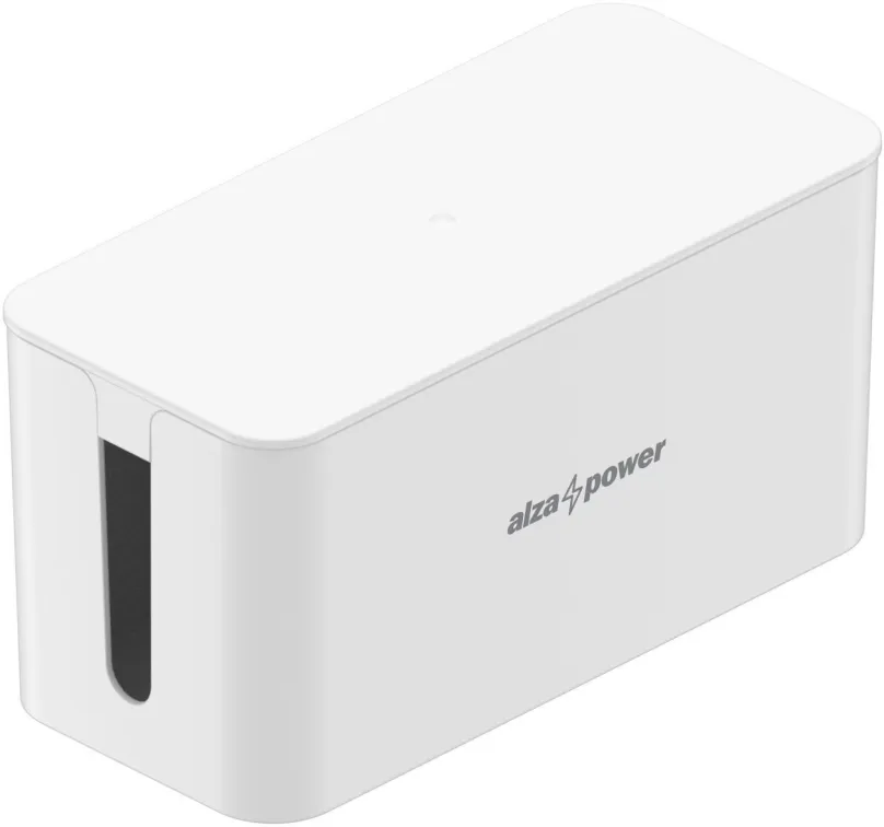 Organizér káblov AlzaPower Cable Box Basic Small biely