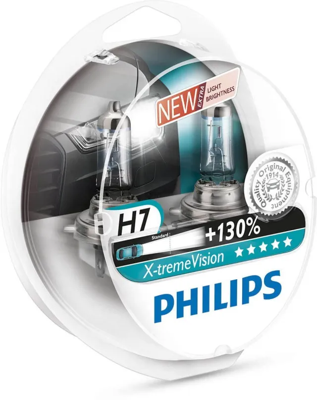 Autožiarovka PHILIPS H7 X-tremeVision, 55W, pätica PX26d, 2 ks