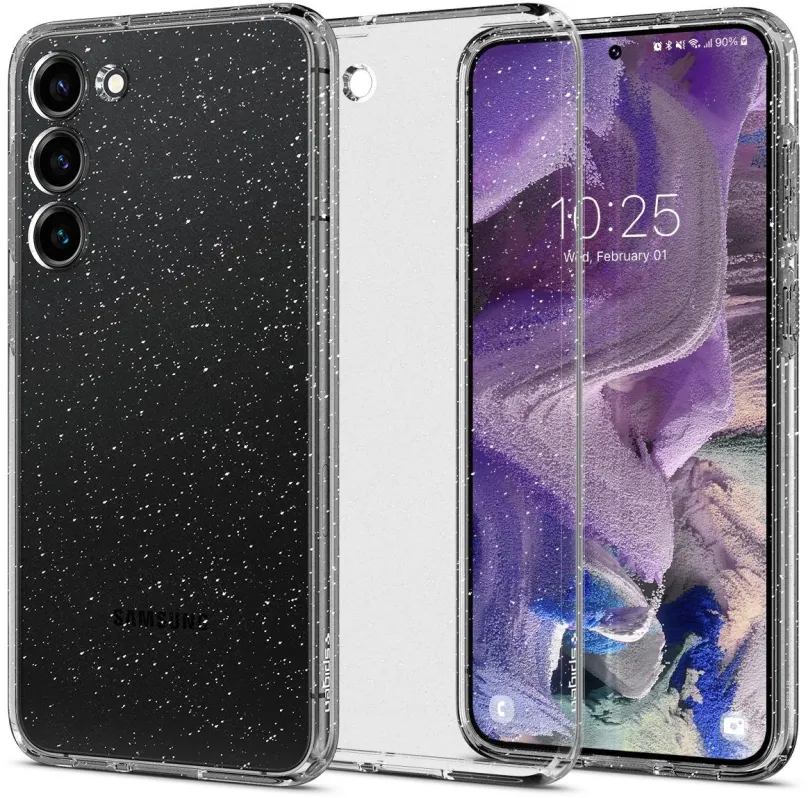 Kryt na mobil Spigen Liquid Crystal Glitter Clear Samsung Galaxy S23