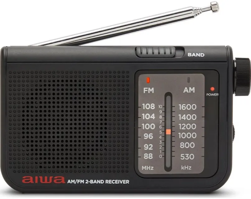 Rádio AIWA RS-55/BK, klasické, prenosné, AM a FM tuner, výstup 3,5 mm Jack, batériové napá