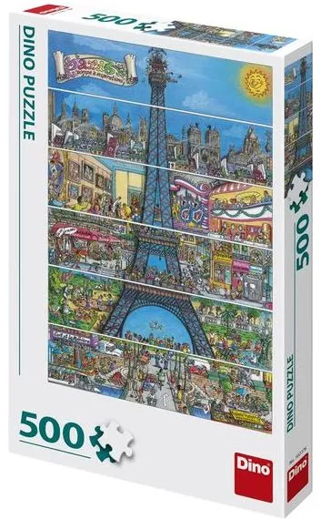 Puzzle Eiffelova Veža Kreslené 500 Puzzle