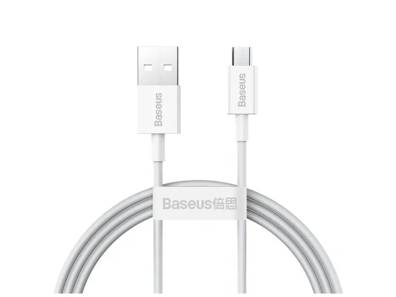 Baseus rýchlonabíjací kábel USB / Micro USB 2A 1m Superior Series biela