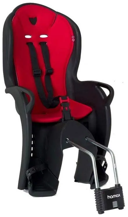 Detská sedačka na bicykel Hamax Kiss čierna / červená