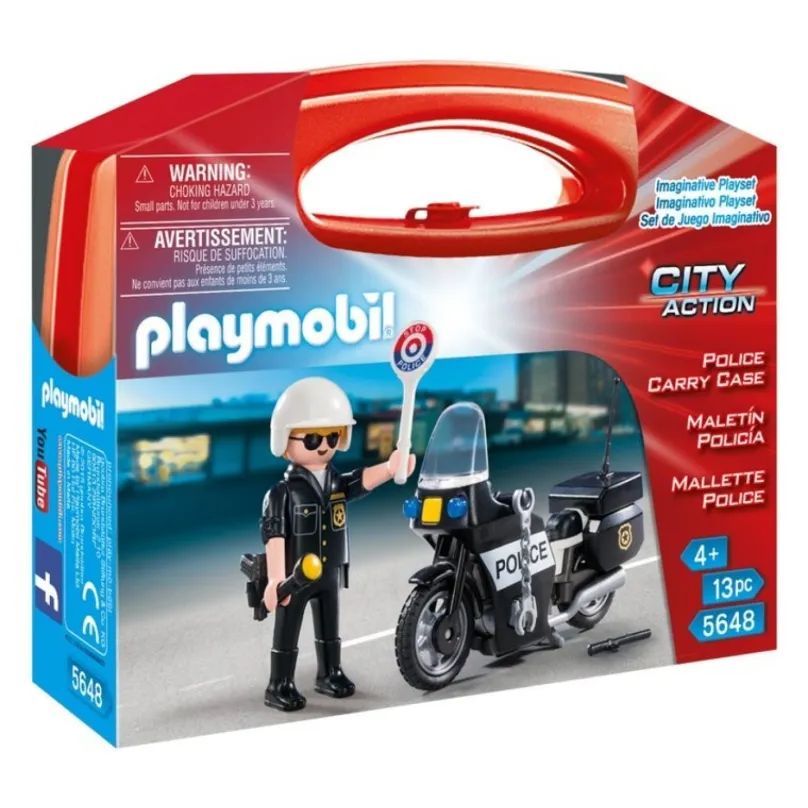 Playmobil 5648 Prenosný kufrík Policajt s motorkou