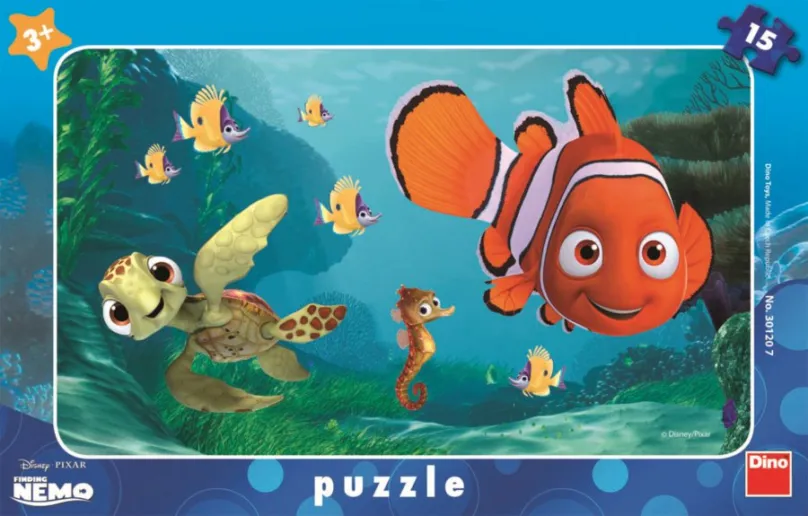 DINO Puzzle Hľadá sa Nemo: Nemo a korytnačka 15 dielikov