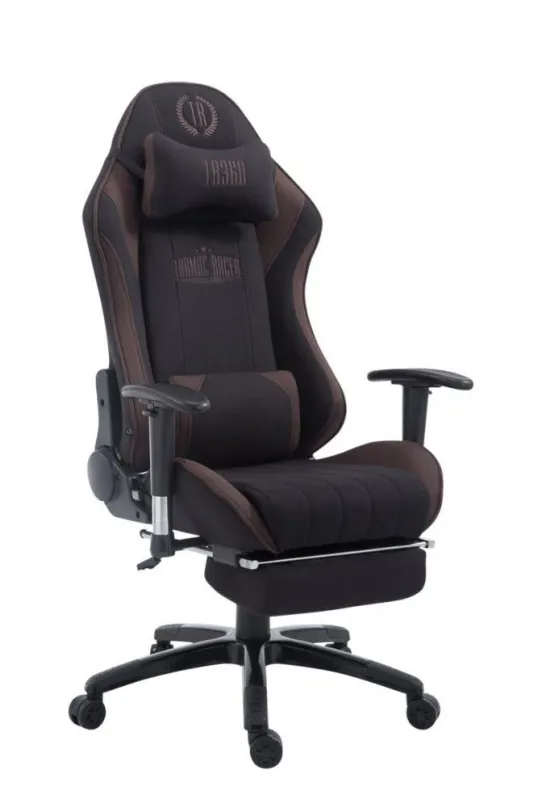 Herná stolička BHM GERMANY Racing Shift, textil, čierna / hnedá
