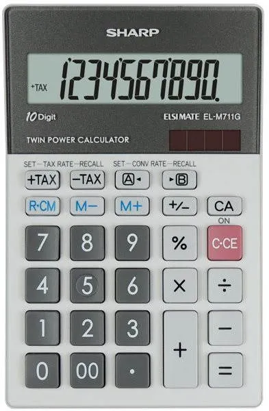 Kalkulačka Sharp EL-M711GGY strieborná