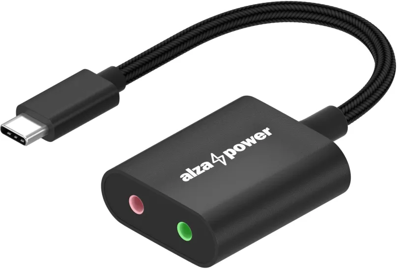 Externá zvuková karta AlzaPower External Sound Card X250 matná čierna