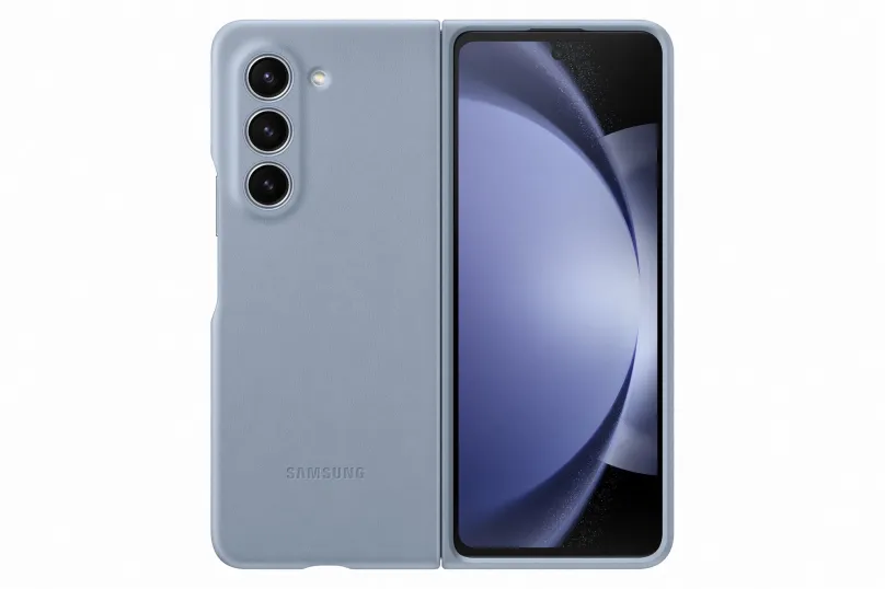 Kryt na mobil Samsung Galaxy Z Fold5 Zadný kryt z eko kože modrý