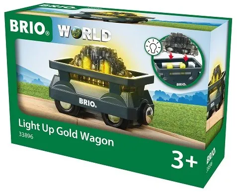 Príslušenstvo k vláčkodráze Brio World 33896 Svietiace vagón so zlatom
