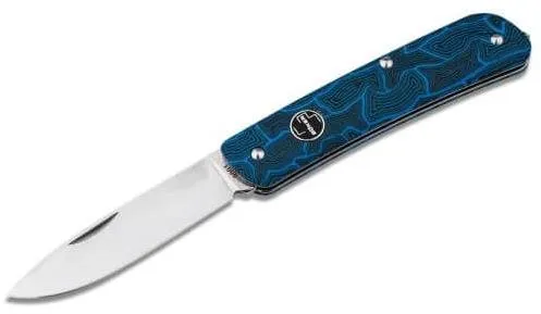 Nôž Böker Plus Blue Damast G10