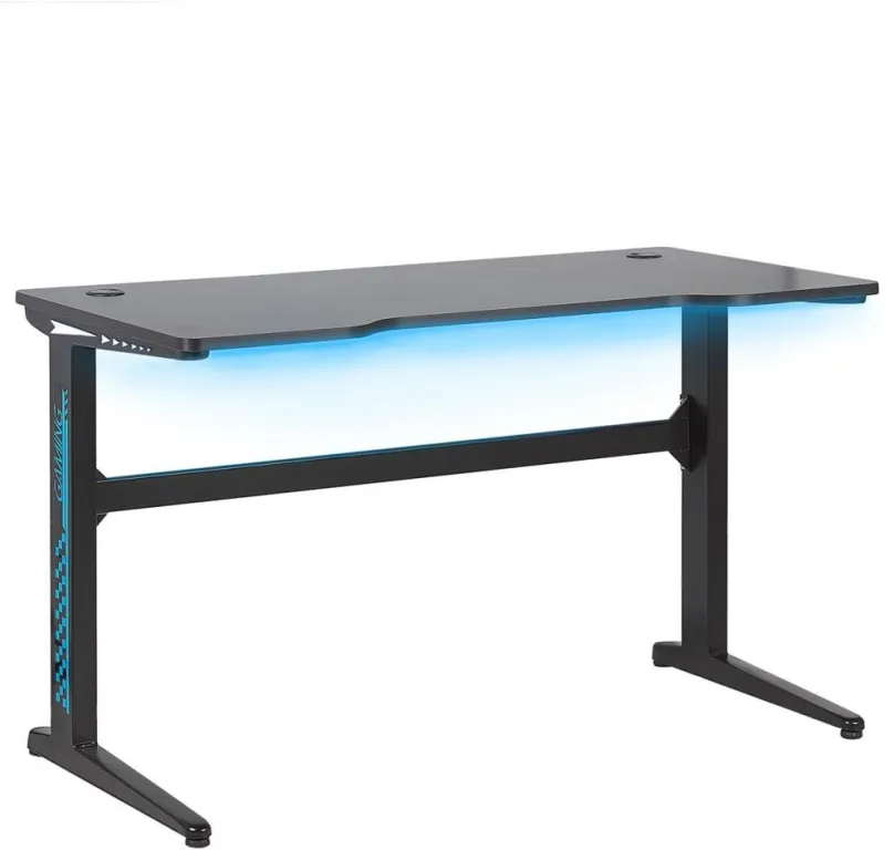 Herný stôl Herný stôl RGB LED 120x60 cm čierny DORAN , 250401